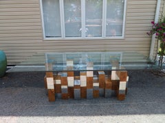 Magnificent Signed Paul Evans Burl Chrome Cityscape Dining Table Mid-Century