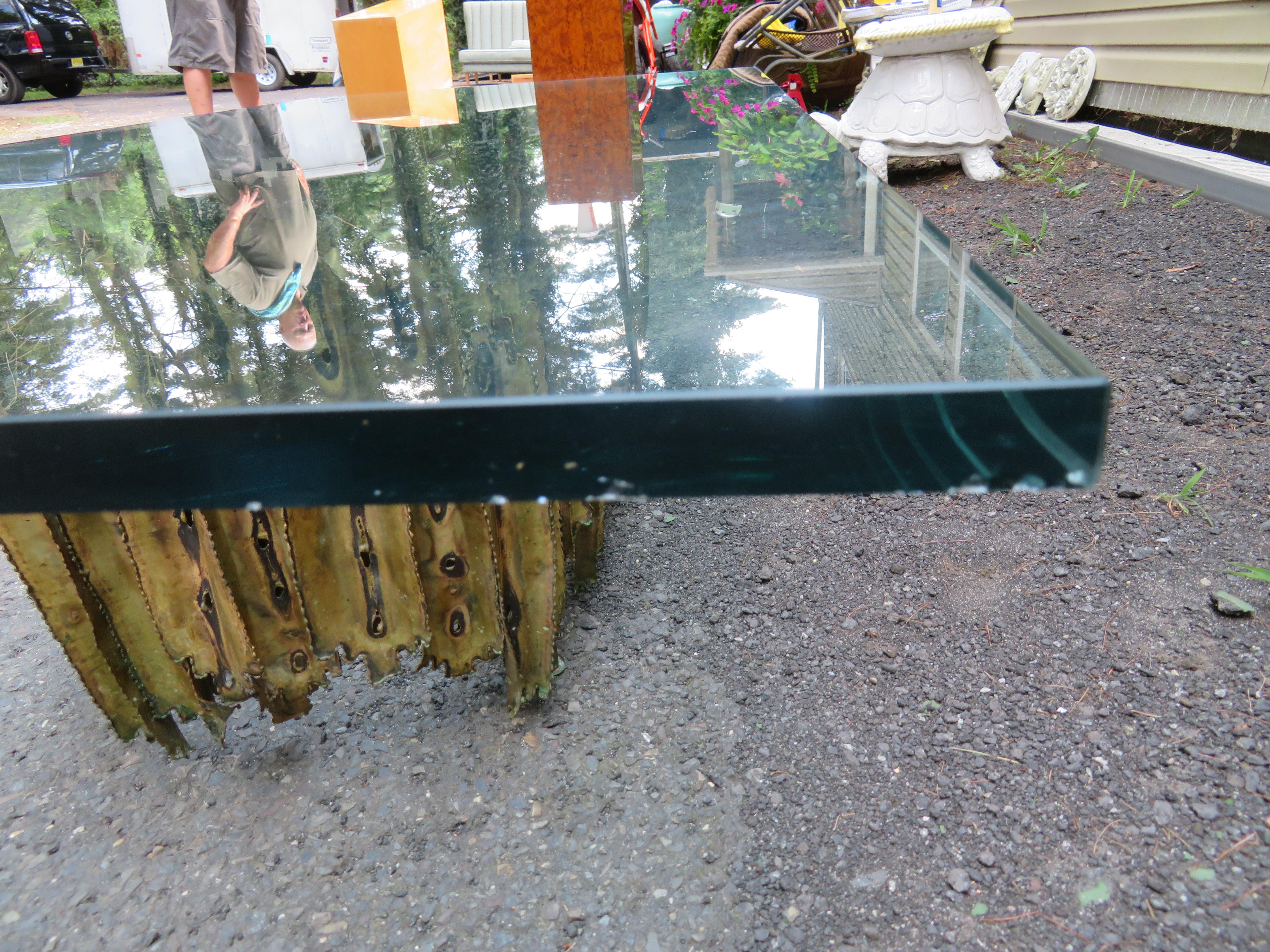 Magnificent Silas Seandel Style Torch Cut Coffee Table Mid-Century Modern 4