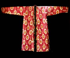 Magnificent Silk Ikat Chapan, Uzbekistan, 19th Century
