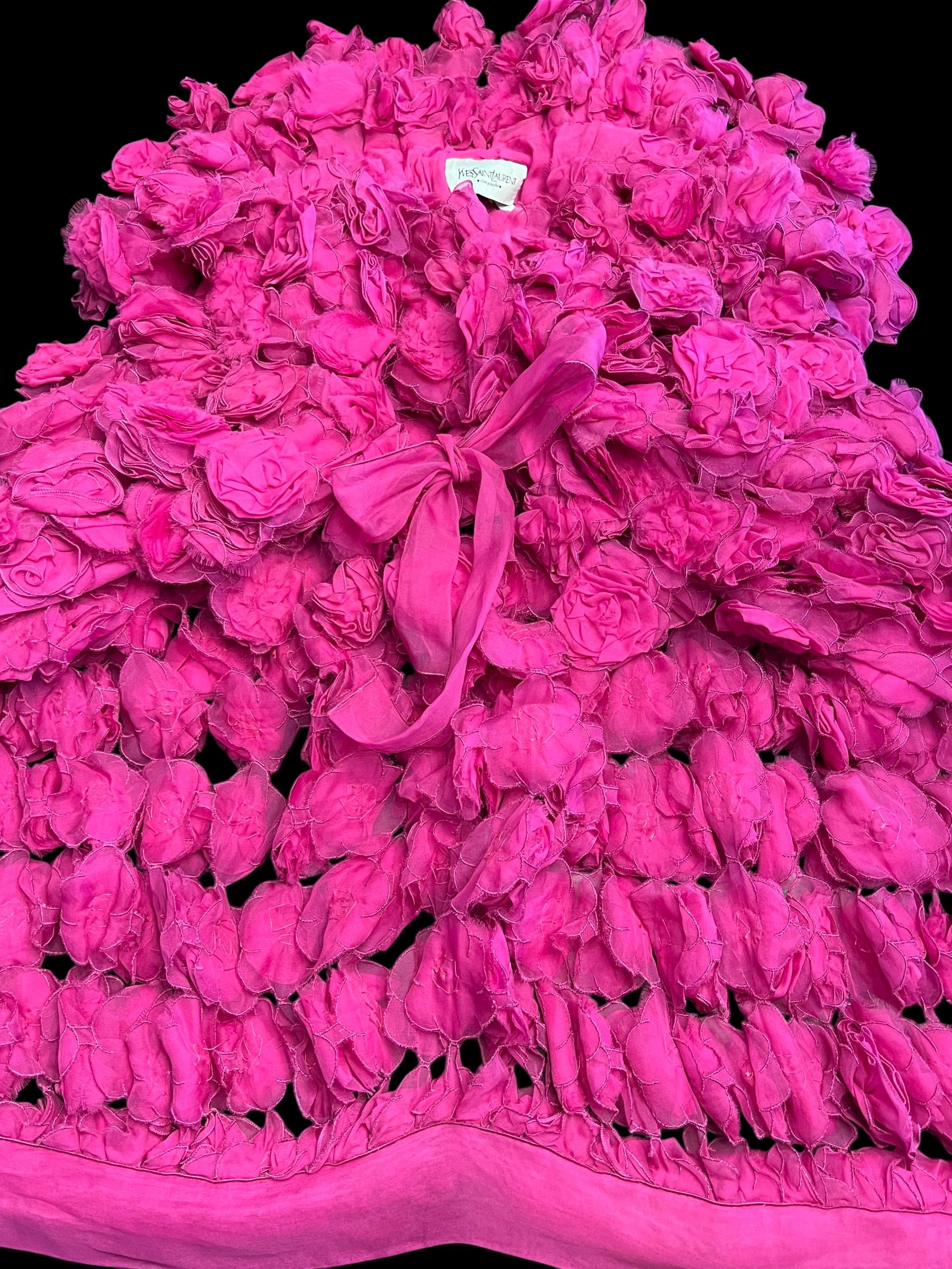 Magnificent Silk Yves Saint Laurent Wrap Stole Jacket Cape 2006 10