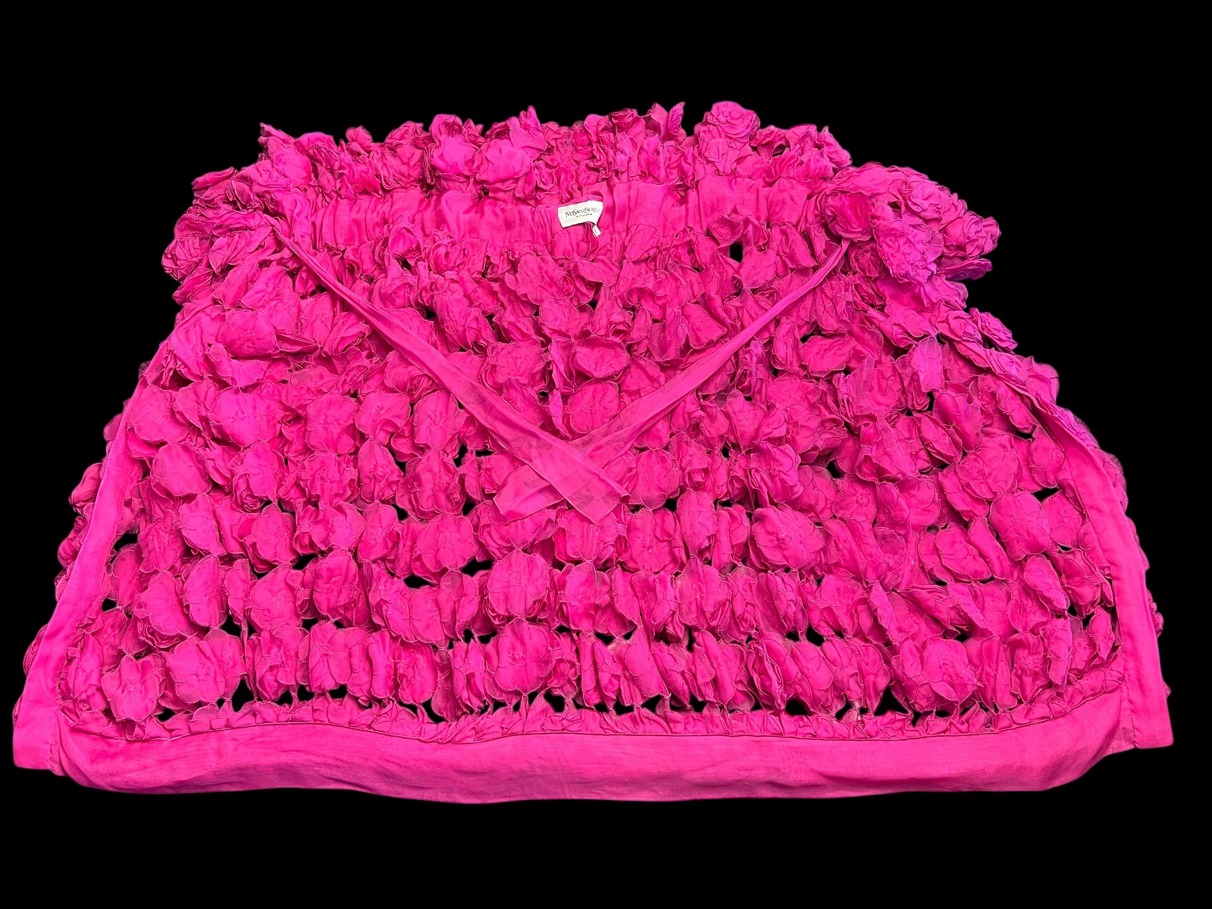 Magnificent Silk Yves Saint Laurent Wrap Stole Jacket Cape 2006 12