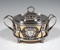 Magnificent Silver Sugar Bowl with Gilding, Adolphe Boulenger Paris, around 1890
