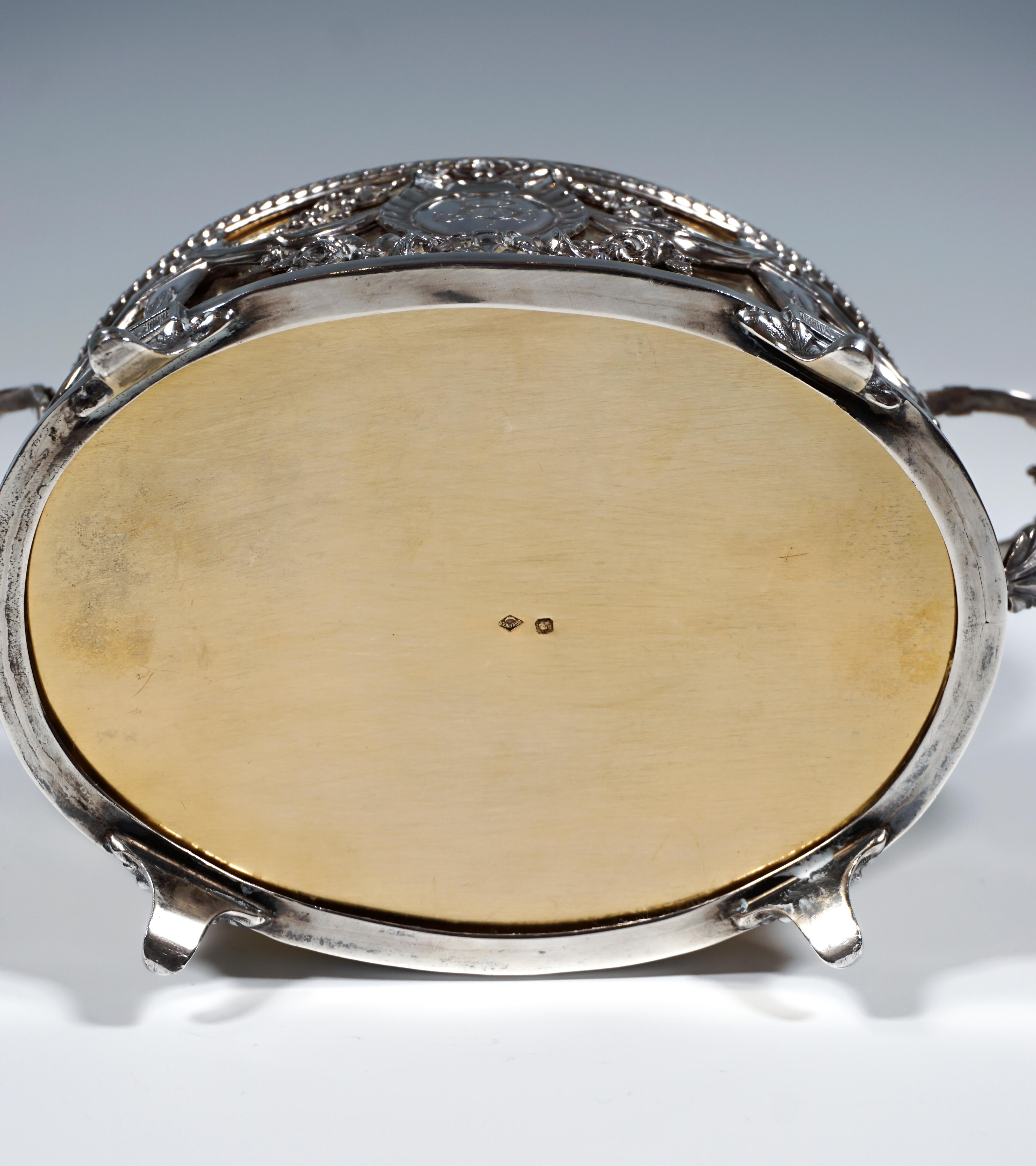 Magnificent Silver Sugar Bowl with Gilding, Adolphe Boulenger Paris, around 1890 1