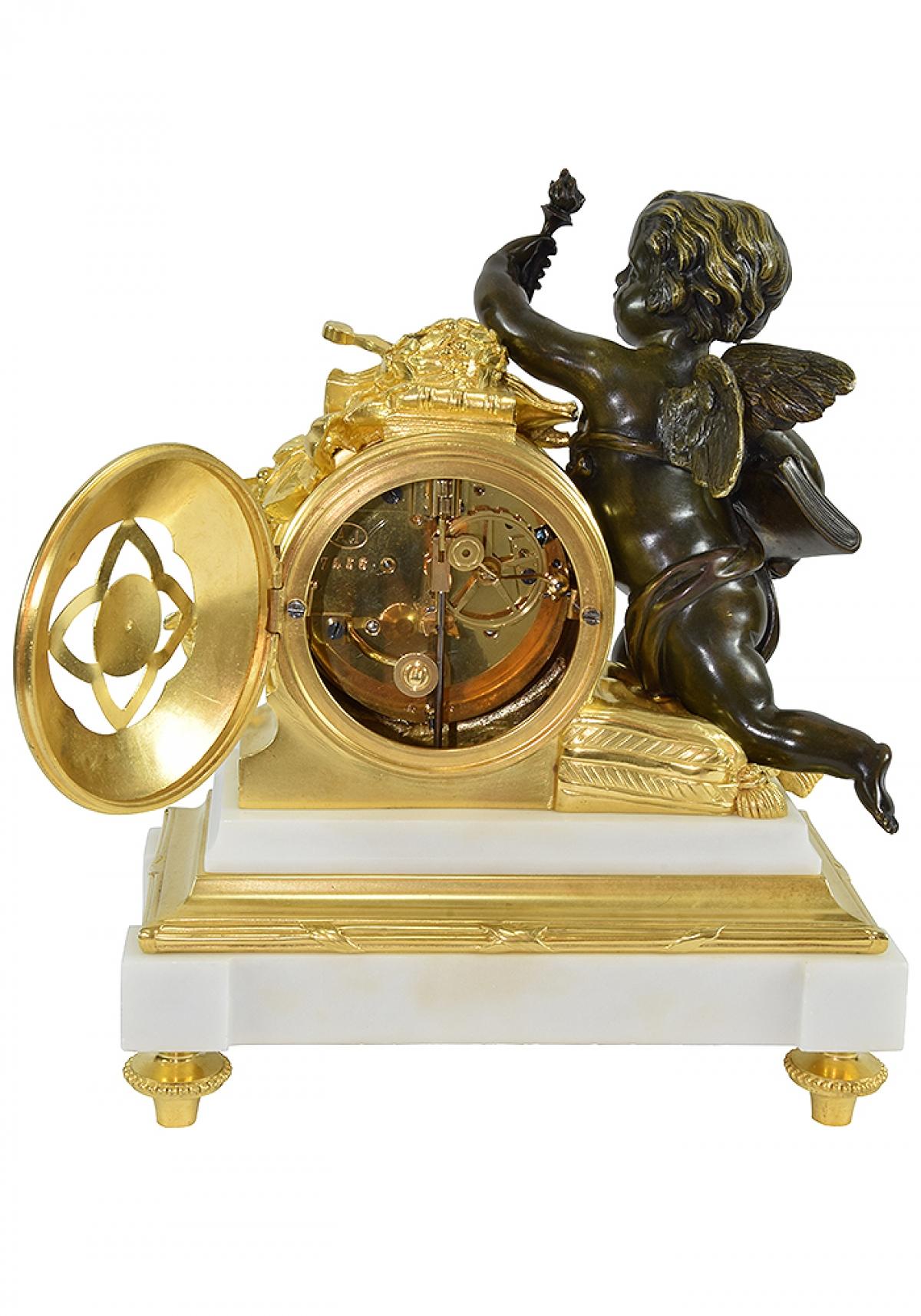 European Magnificent Small Clock in the Louis XVI Style