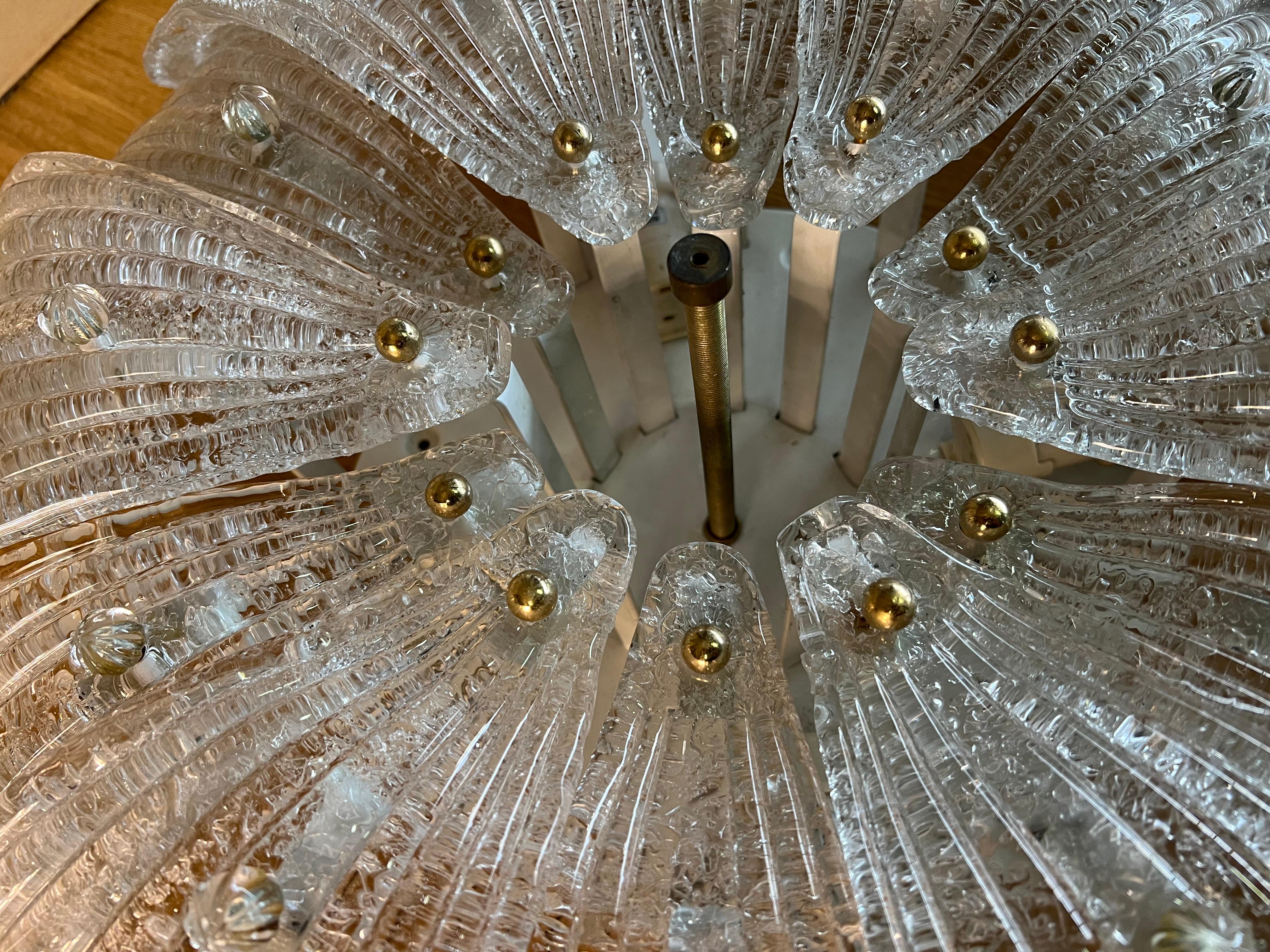 Magnifique plafonnier de Murano en forme de foire de neige, années 1980 en vente 10