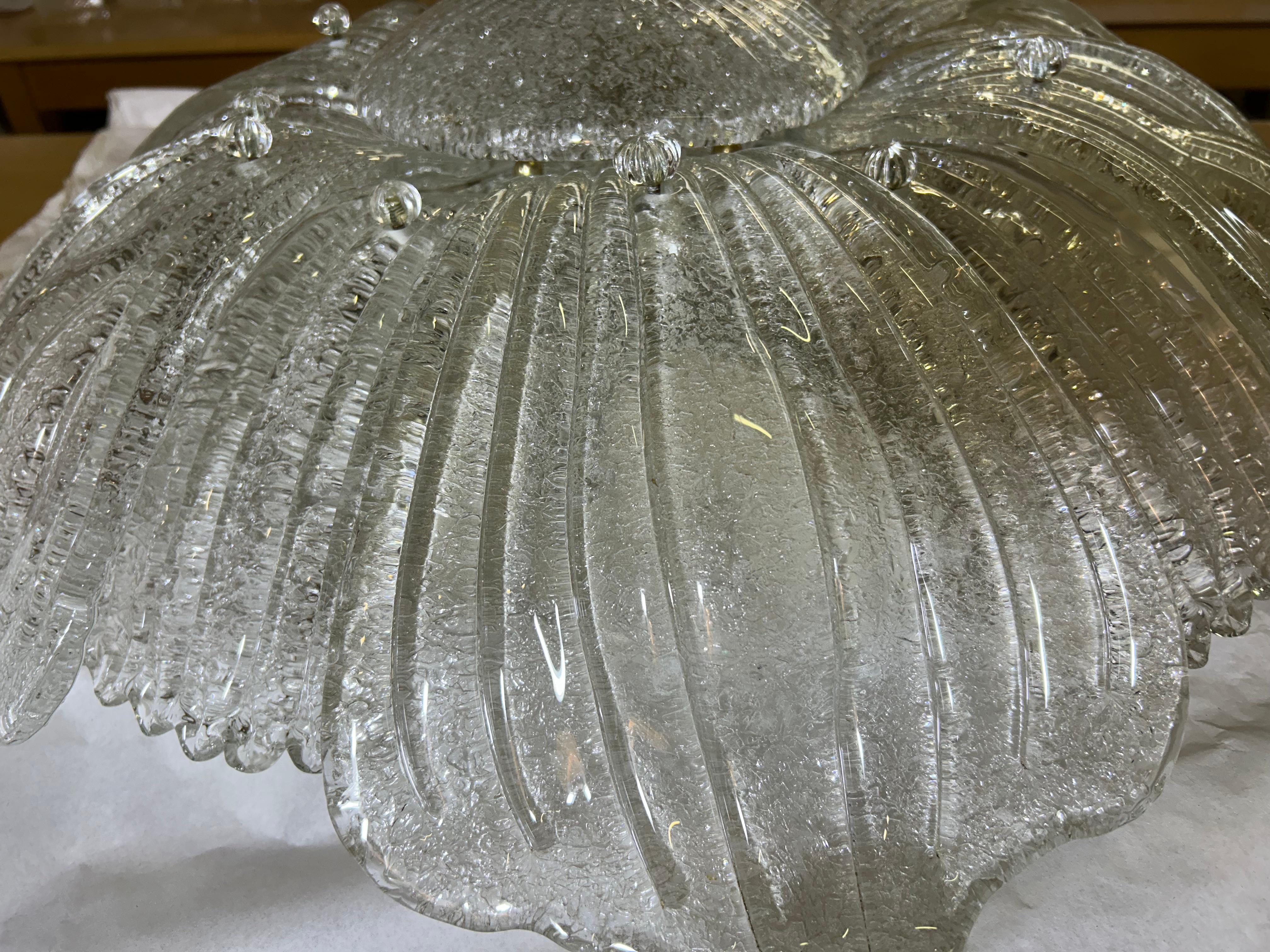 Magnificent Snow Fairy Murano Ceiling Light, 1980's For Sale 3