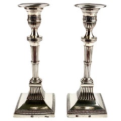 Antique Magnificent Solid Silver Sterling Candlesticks 690g Porto Portugal 1810 