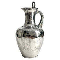 Magnificent Solid Silver Sterling Wine Water Jug London 1871 W G Sissons 