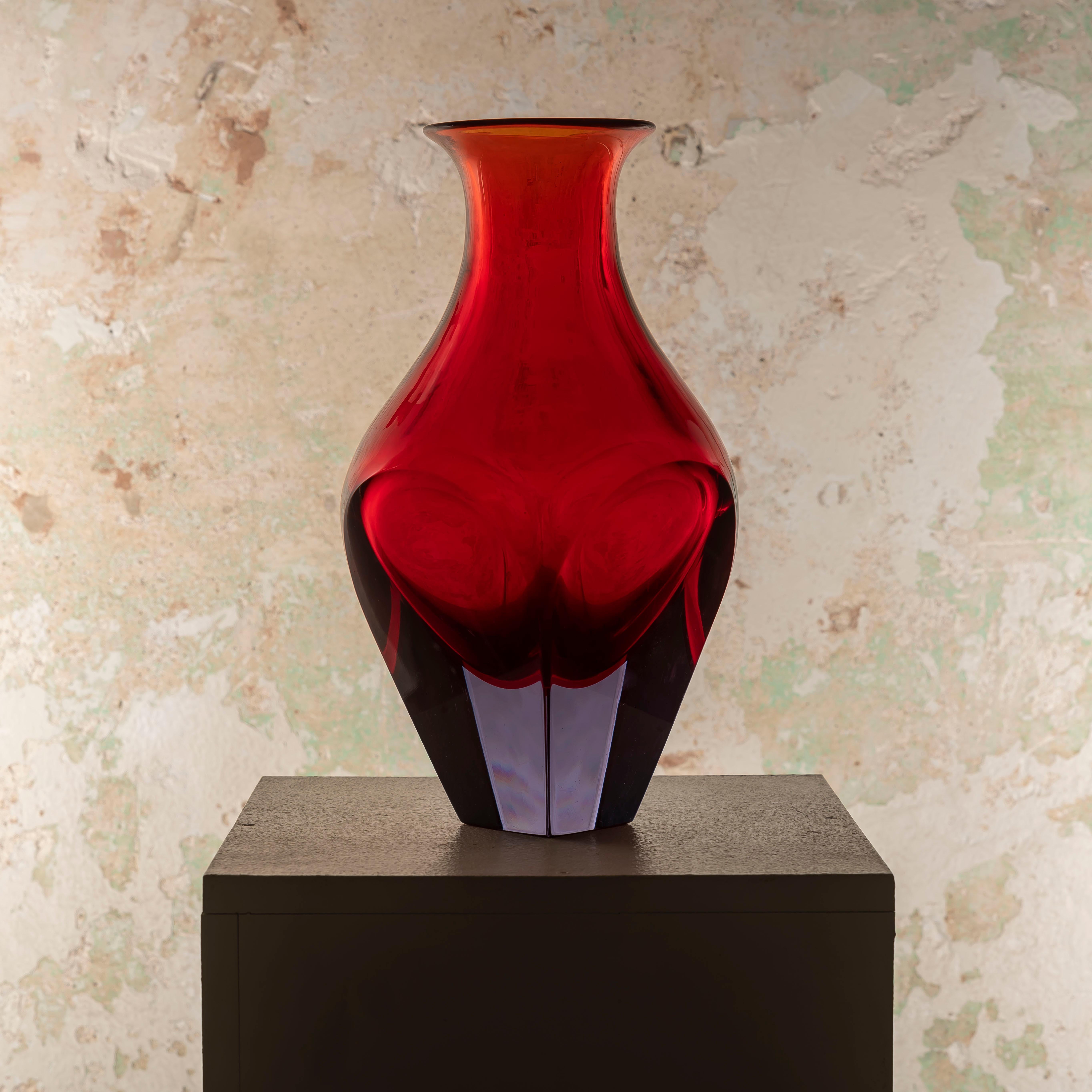 Magnifico vaso di Murano a sommerso di Seguso Vetri d'Arte in vendita 3
