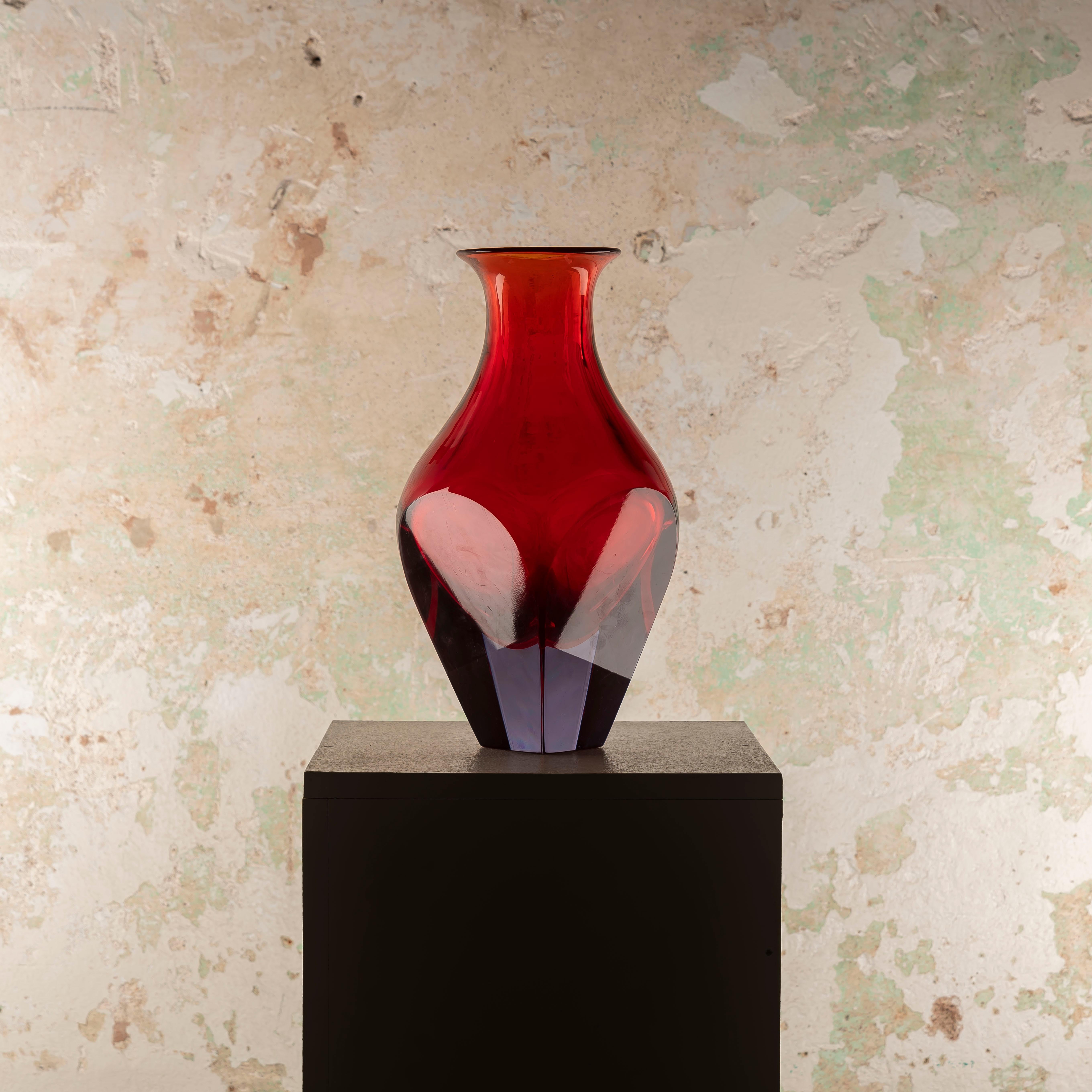 Magnifico vaso di Murano a sommerso di Seguso Vetri d'Arte in vendita 4