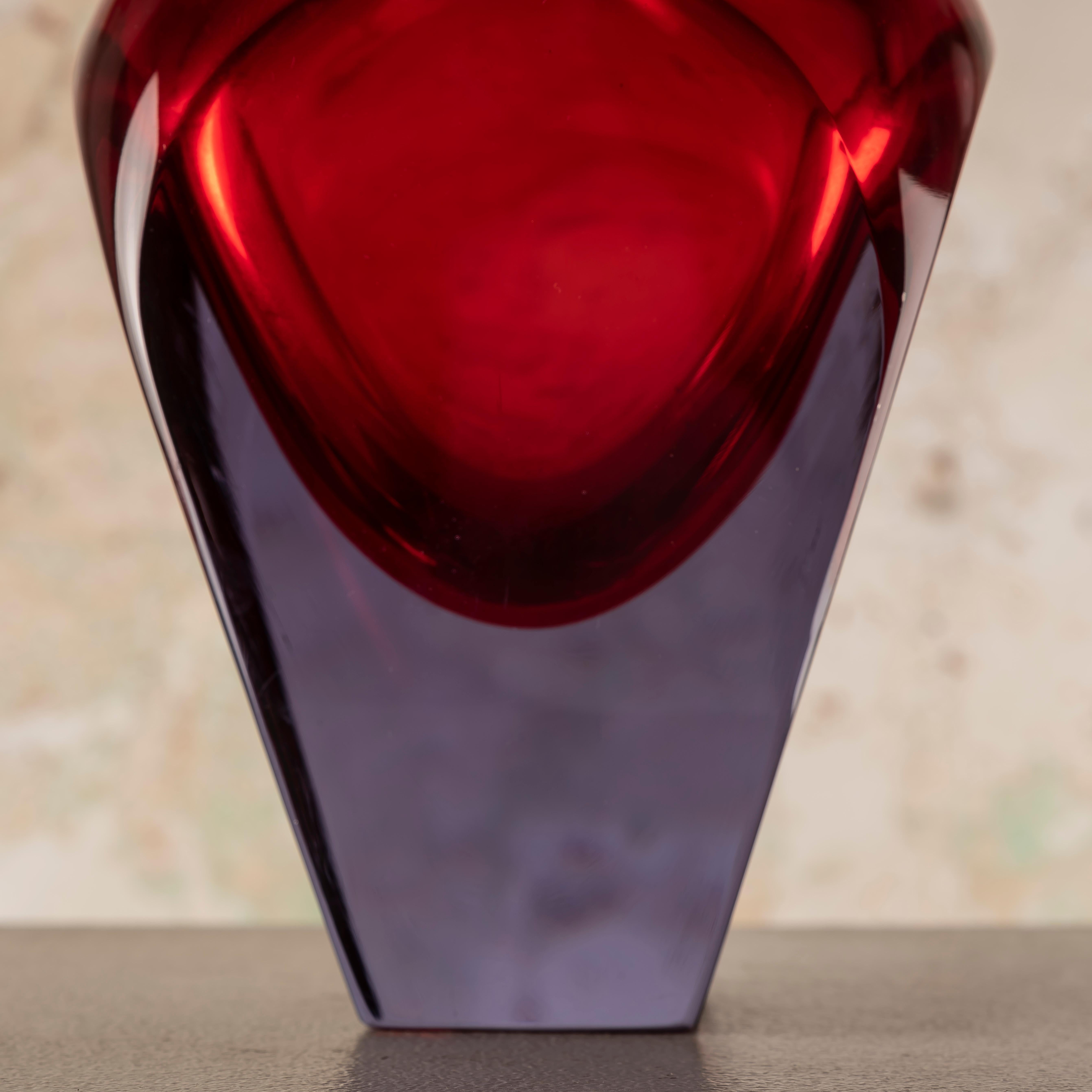 Italiano Magnifico vaso di Murano a sommerso di Seguso Vetri d'Arte in vendita