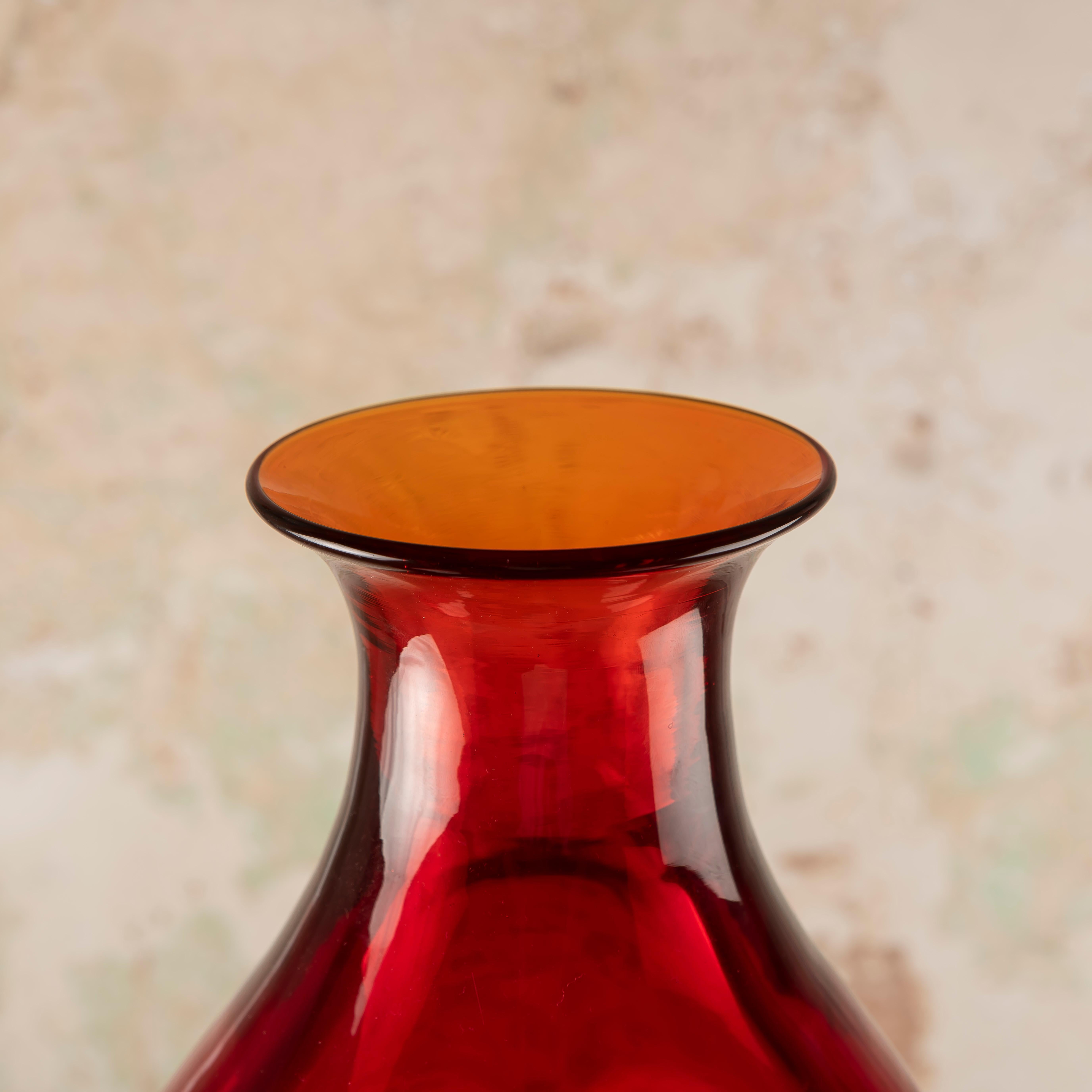 Magnifico vaso di Murano a sommerso di Seguso Vetri d'Arte In condizioni buone in vendita a BARCELONA, ES