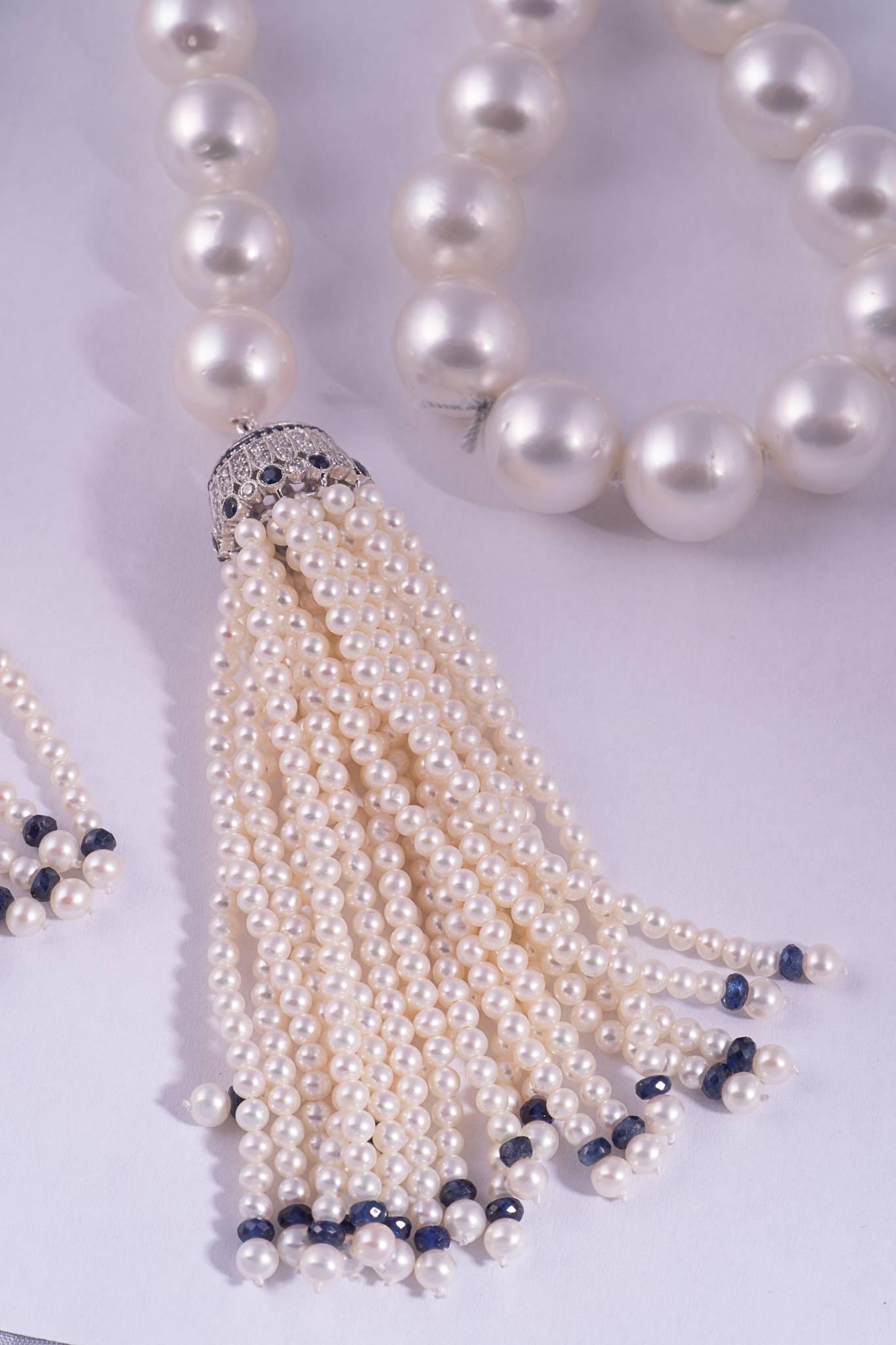 Gorgeous Cultured South Sea Pearl Necklace or 