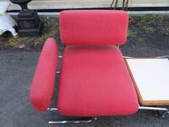 Magnificent Space-Age Tubular Chrome 2-Seat Sofa with Table Ingmar Relling Style