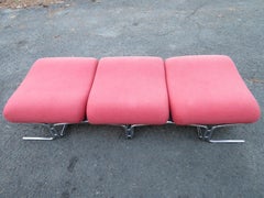 Magnificent Space-Age Tubular Chrome 3-Seat Bench Ingmar Relling Style