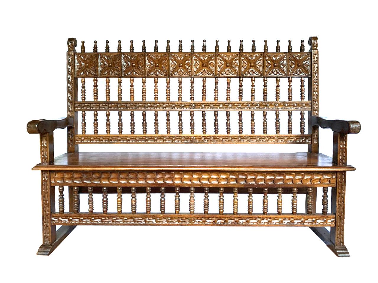 Magnificent Spanish Colonial Revival bench Circa 1930 - Escaño For Sale 1