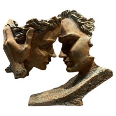Magnífica Escultura Española " Amante" Siglo XX