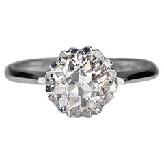 Magnificent Sparkle 18K White Gold 0.81ct Diamond Solitaire Ring