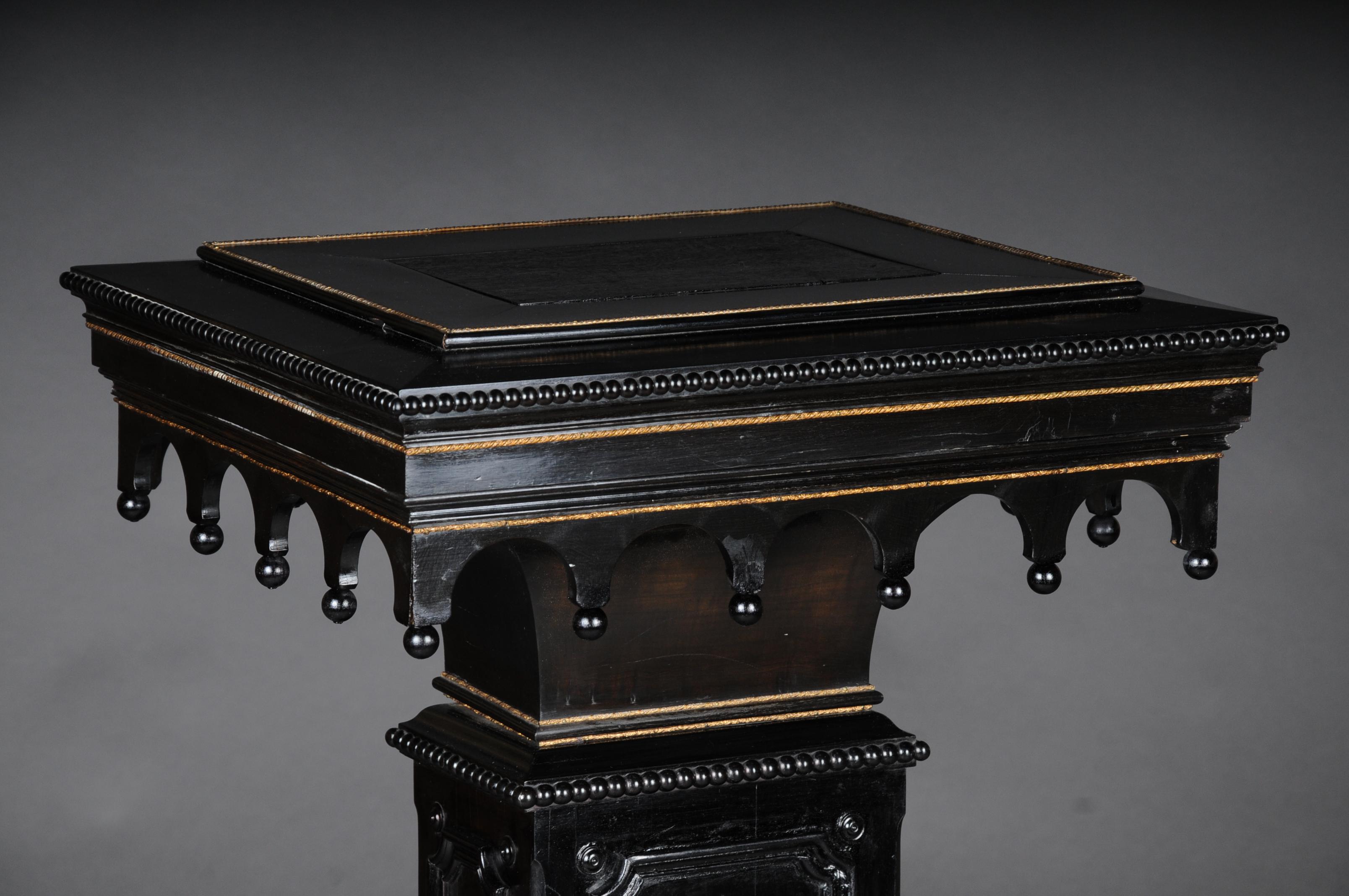 Wood Magnificent Standing Desk/Lectern/Pedestal circa1870/ Neo-Gothic, Black