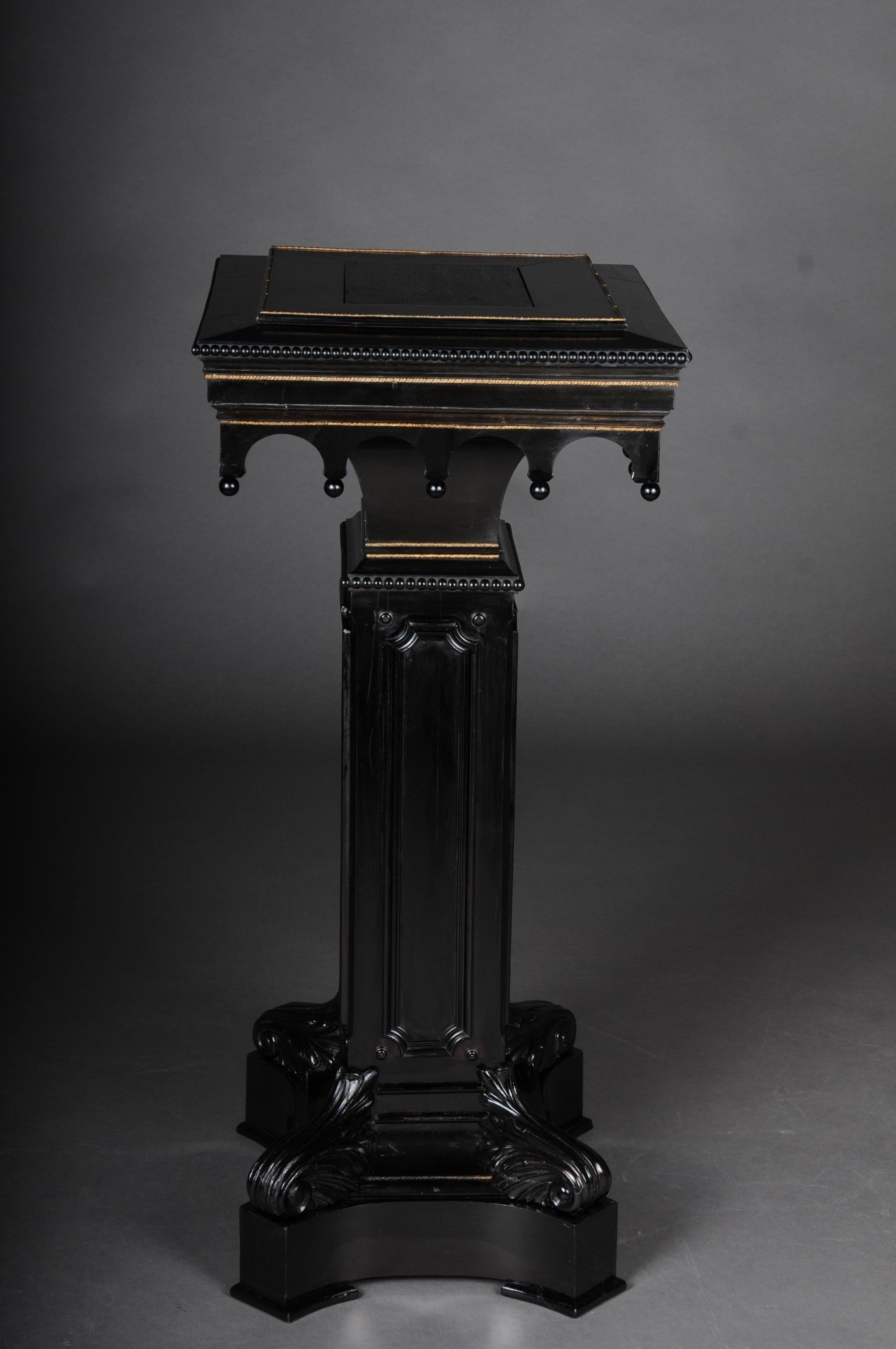 Magnificent Standing Desk/Lectern/Pedestal circa1870/ Neo-Gothic, Black 4