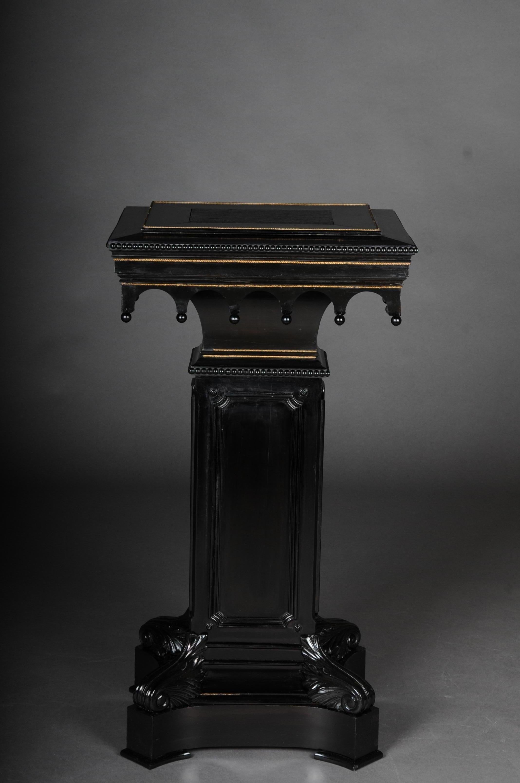 Magnificent Standing Desk/Lectern/Pedestal circa1870/ Neo-Gothic, Black 5