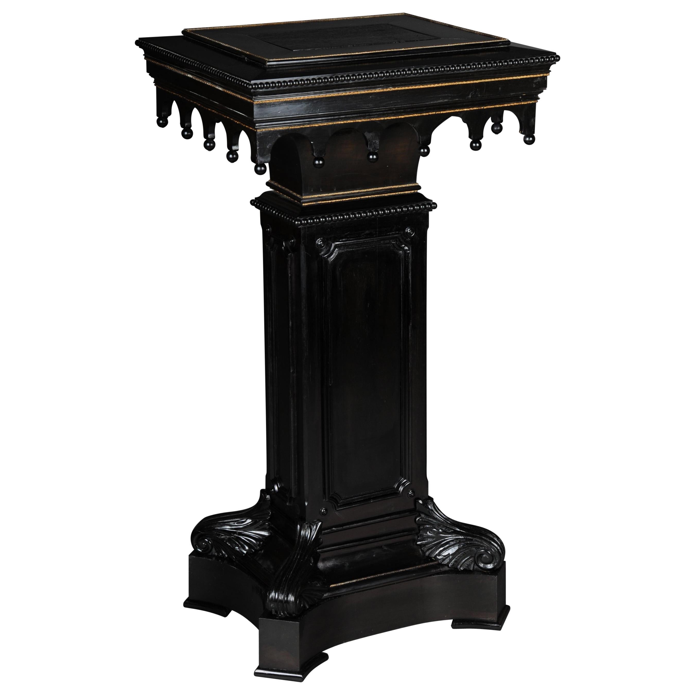 Magnificent Standing Desk/Lectern/Pedestal circa1870/ Neo-Gothic, Black