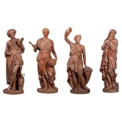 Magníficas Estatuas " Las 4 Estaciones " Terracota Impruneta finales del Siglo XX