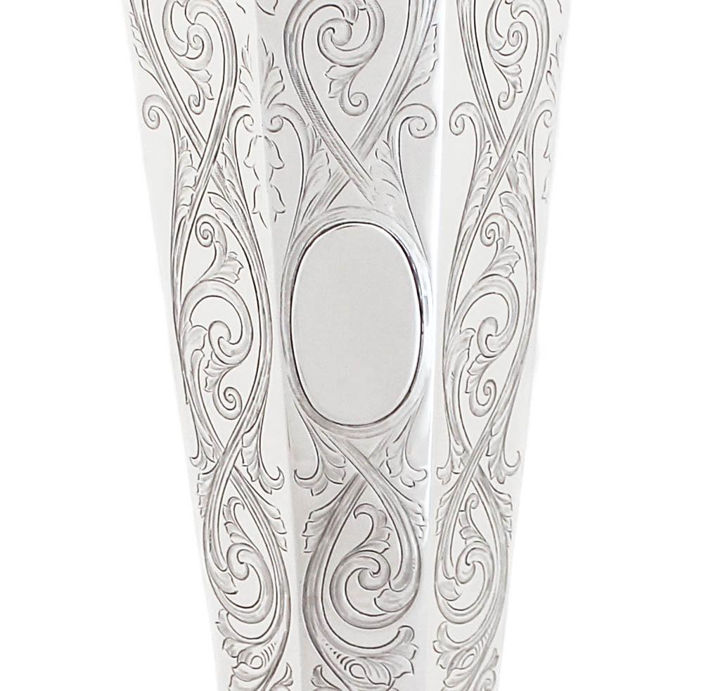 American Magnificent Sterling Silver Vase For Sale