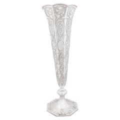 Magnifique vase en argent sterling