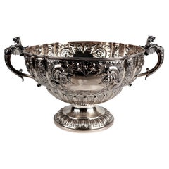 Used Magnificent Sterling Silver Wine Cooler Punch Bowl