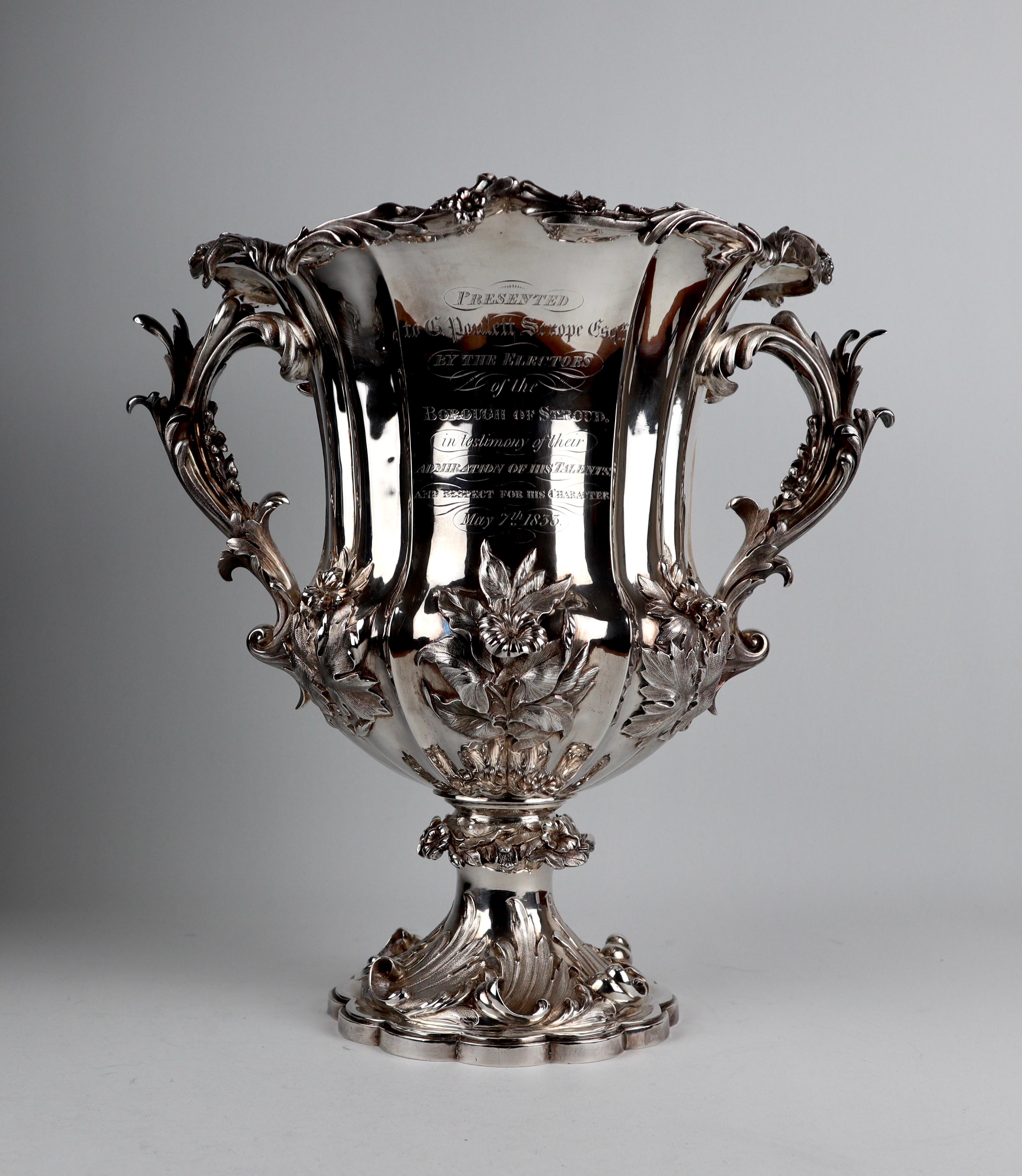Magnificent Sterling Silver Wine Cooler Urn William IV London 1832 8
