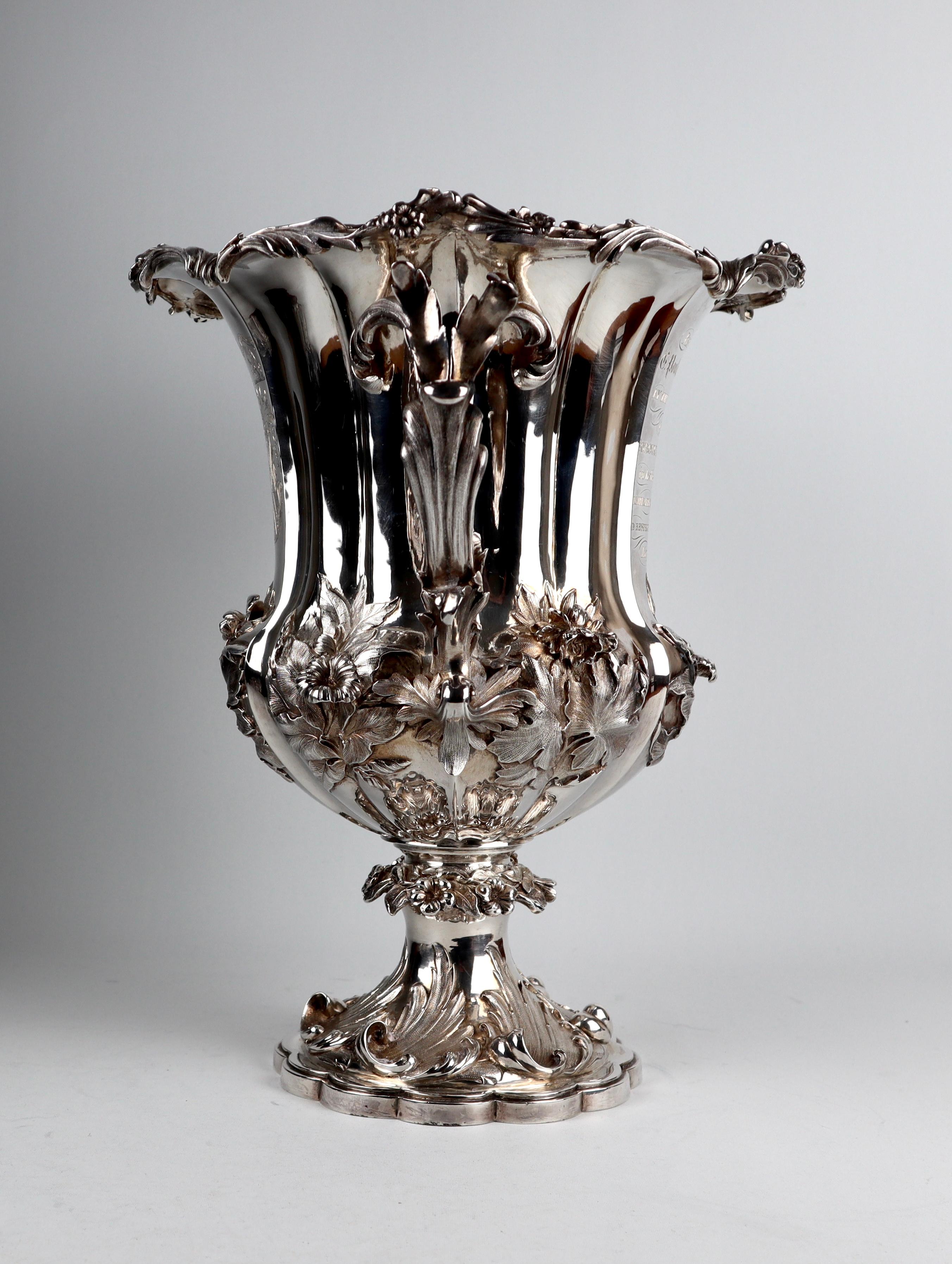 Magnificent Sterling Silver Wine Cooler Urn William IV London 1832 2