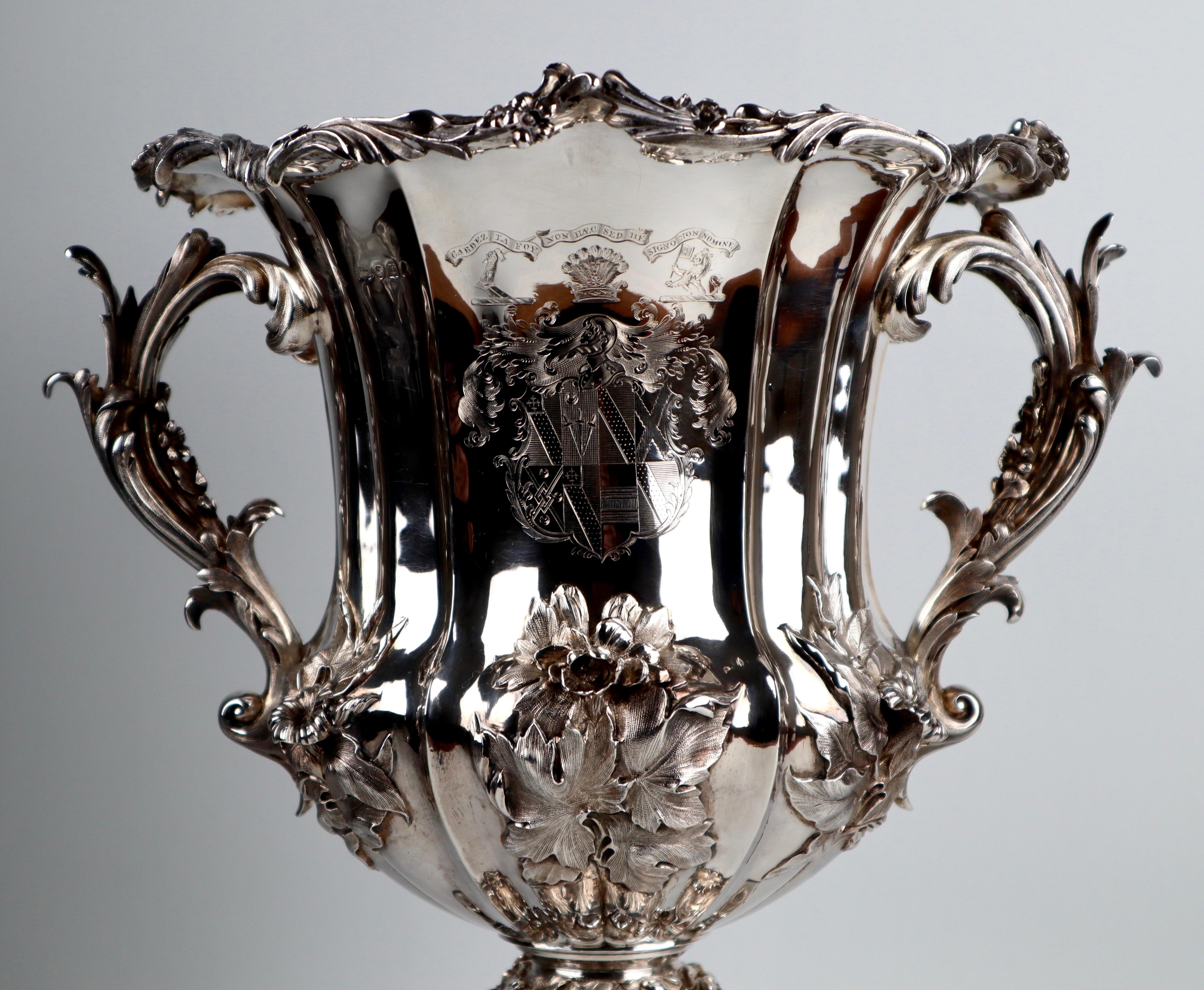 Magnificent Sterling Silver Wine Cooler Urn William IV London 1832 5