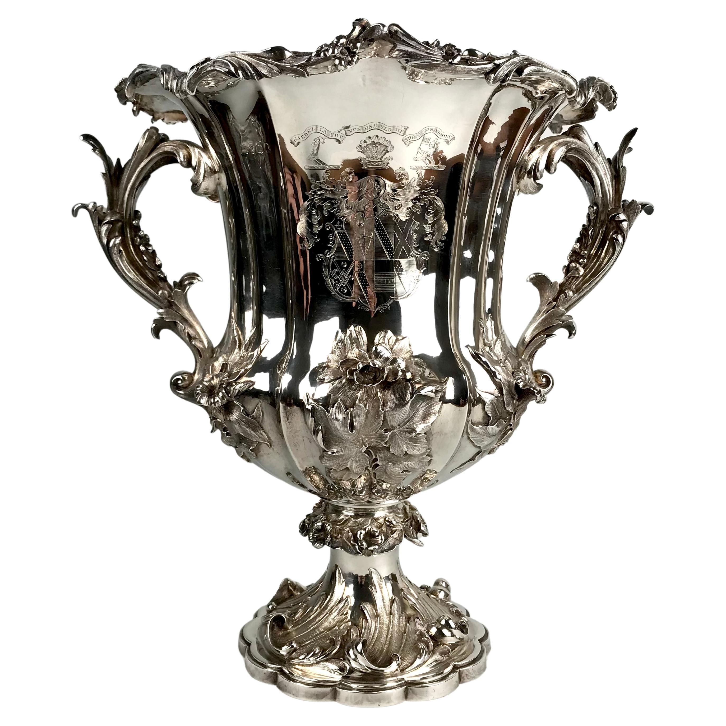 Magnificent Sterling Silver Wine Cooler Urn William IV London 1832