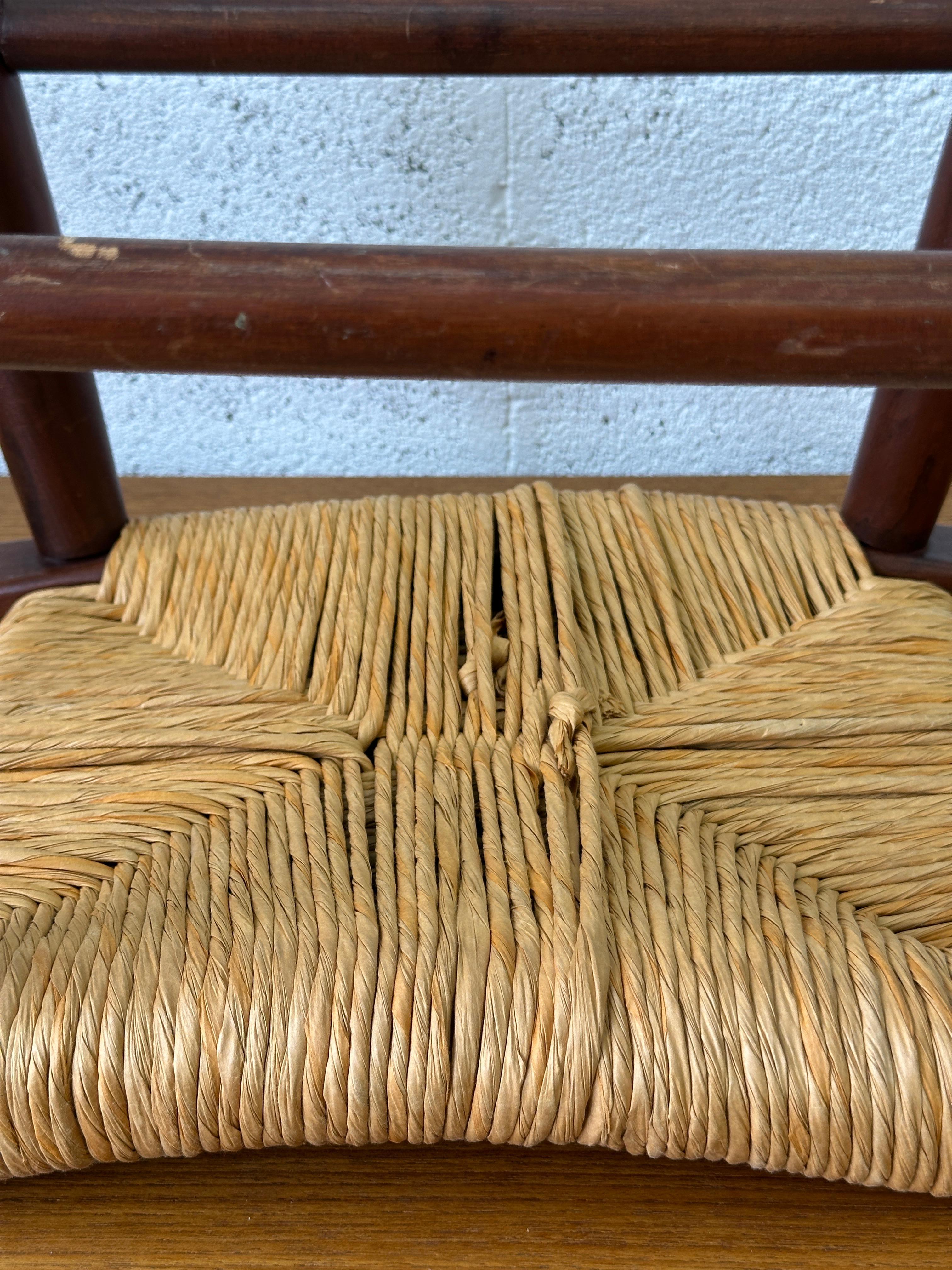 Magnificent stool (footrest) from the 50s. rustic brutalist For Sale 3