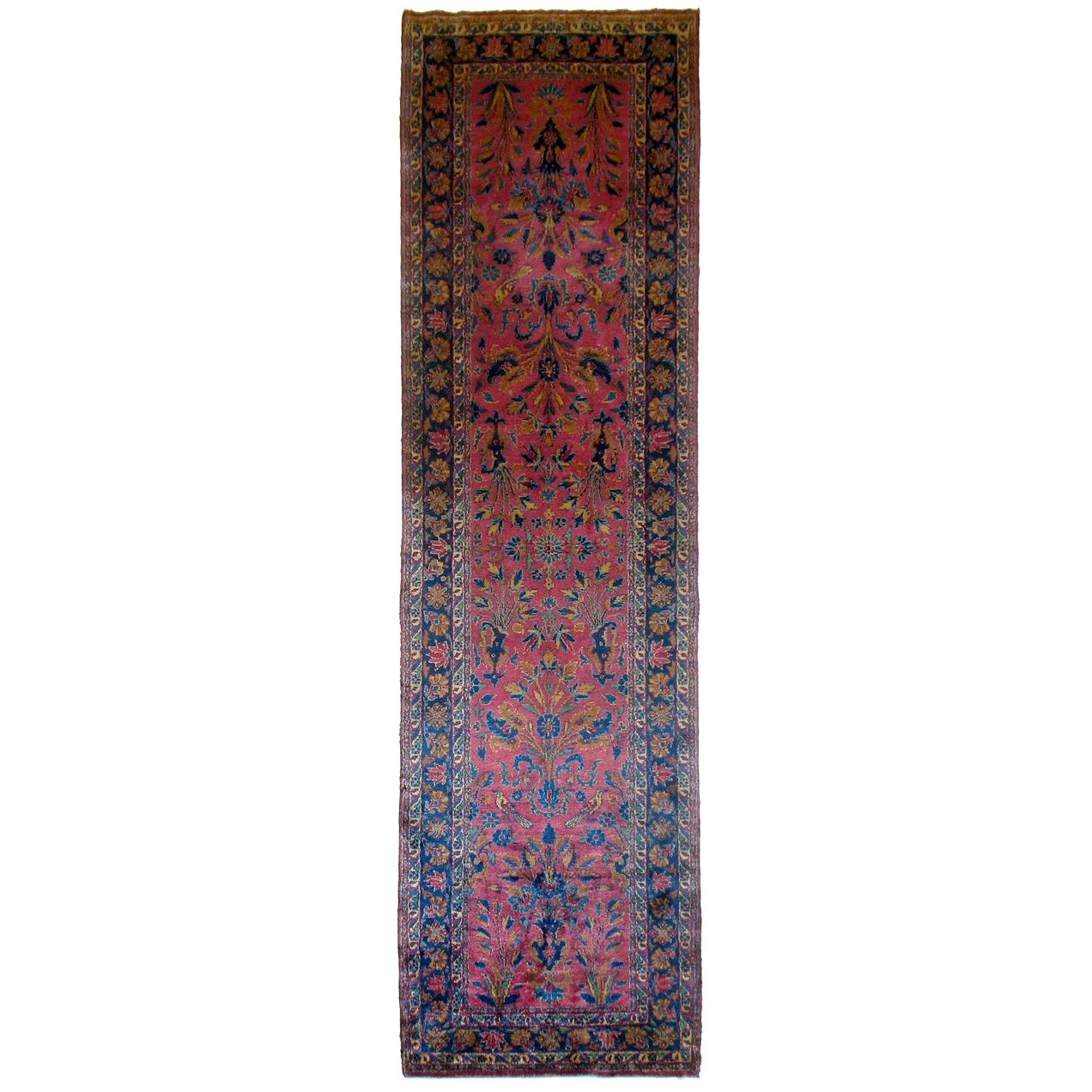 Magnifique et magnifique tapis persan Kashan en soie en vente