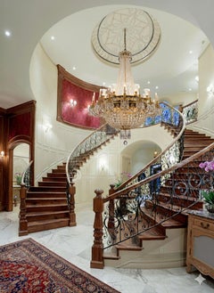 Magnificent Swedish Gilt Bronze & Crystal Chandelier