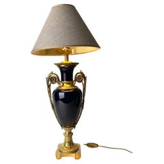 Magnificent Table Lamp in bronze & porcelain. Louis XVI style early 20th Century