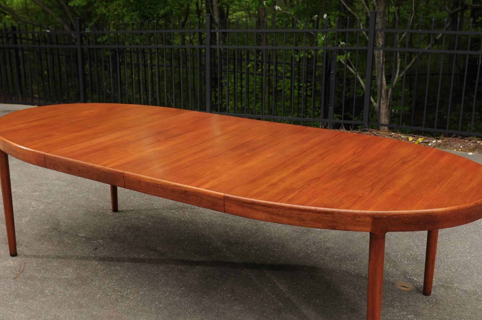 Magnificent Teak Extension Dining Table by Harry Ostergaard, circa 1963 In Excellent Condition In Atlanta, GA