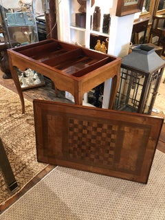 Magnificent Three Game Versatile Chess Backgammon and Cards Game Table