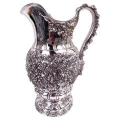 Magnifica brocca da vino in argento Tiffany Vittoriana Classica
