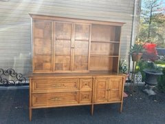 Magnificent Tomlinson "Sophisticate" 2 Piece Credenza Buffet Hutch Mid-Century