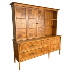 Magnificent Tomlinson "Sophisticate" 2 Piece Credenza Buffet Hutch Mid-Century