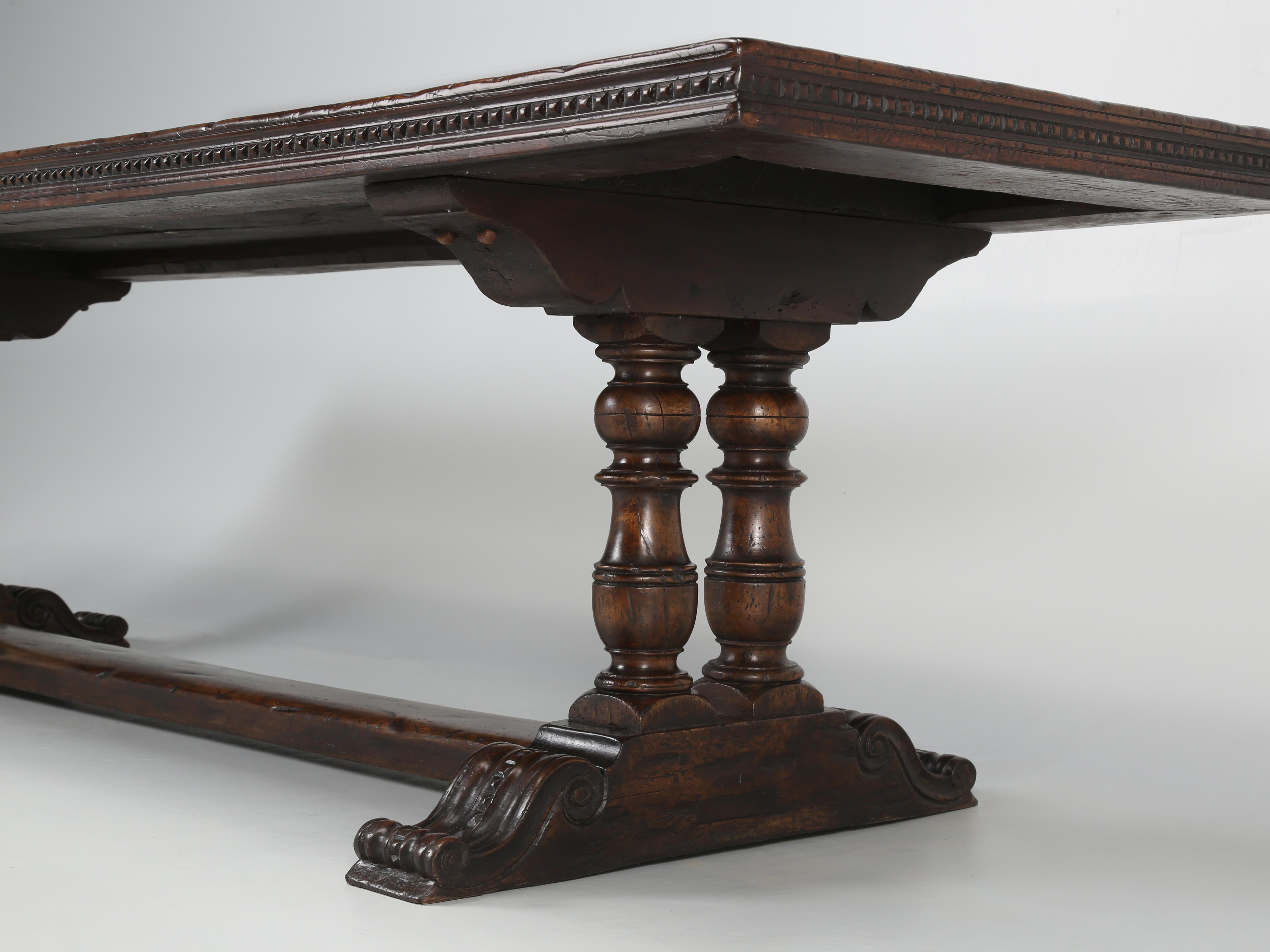 Magnificent Country French Walnut Dining Table or Sofa Table from Bordeaux  6