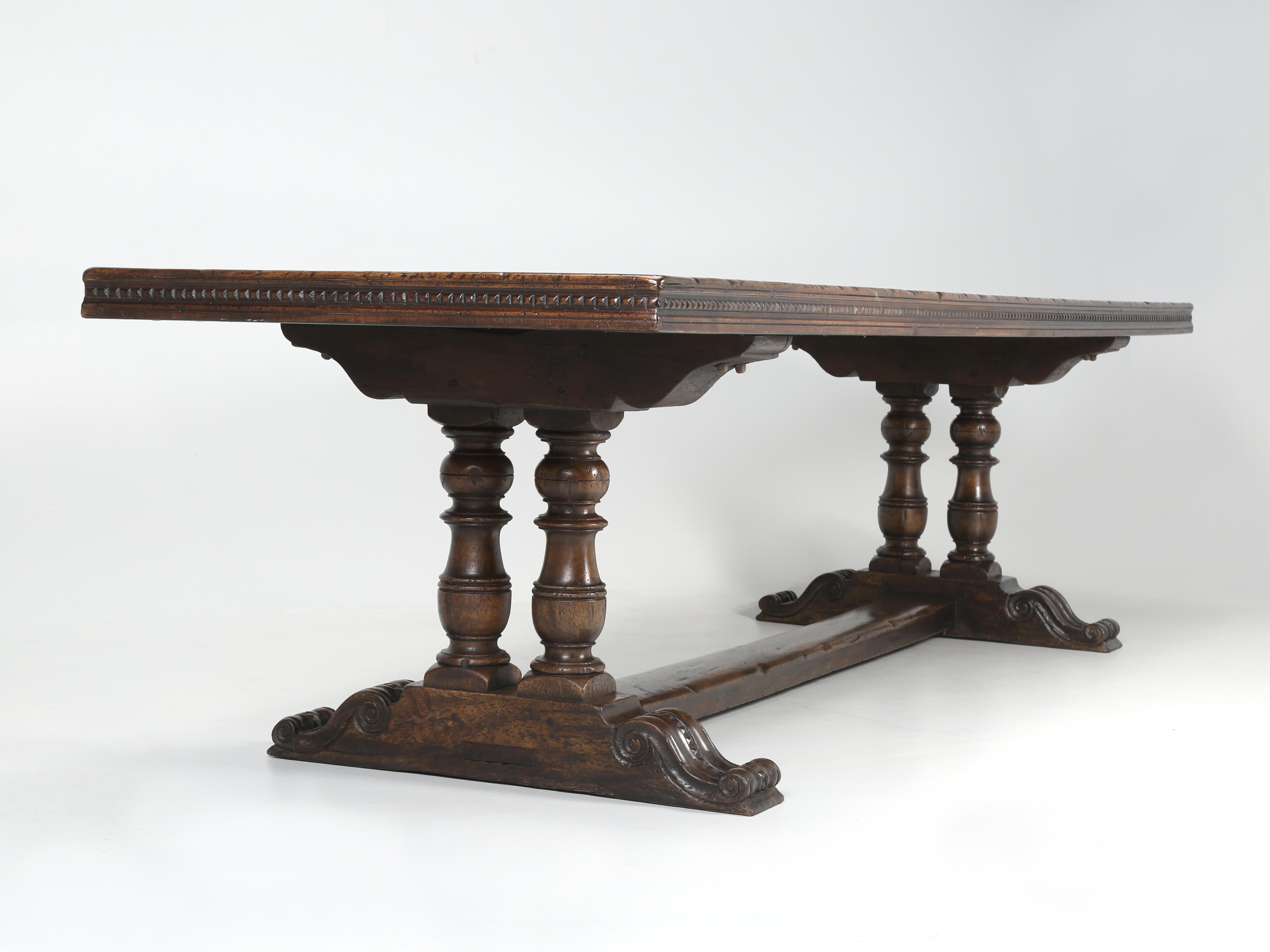 Magnificent Country French Walnut Dining Table or Sofa Table from Bordeaux  9