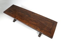 Magnificent Country French Walnut Dining Table or Sofa Table from Bordeaux
