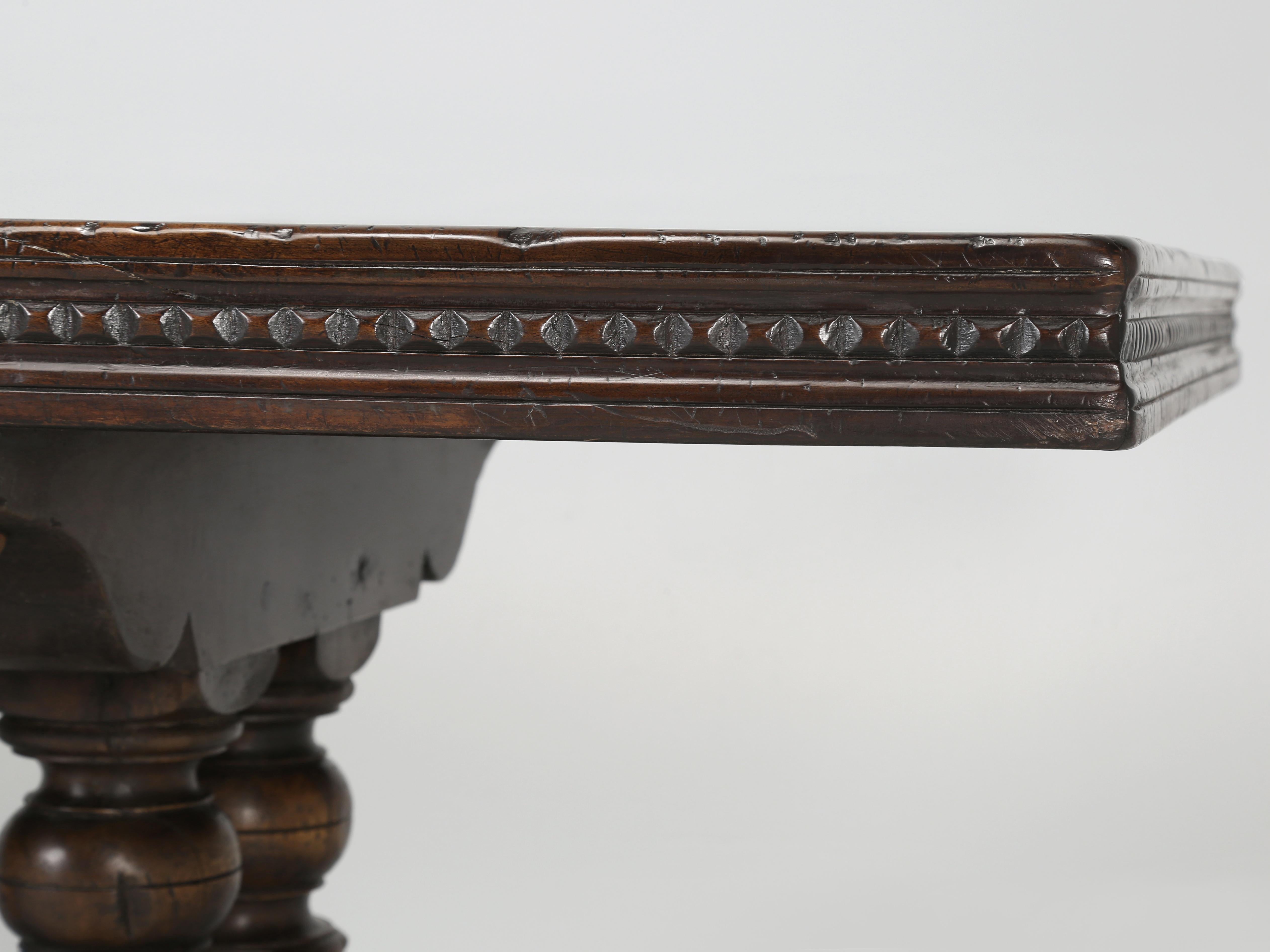 Magnificent Country French Walnut Dining Table or Sofa Table from Bordeaux  4