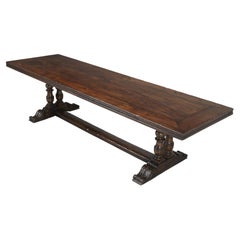 Magnificent Trestle Style Country French Walnut Dining Table from Bordeaux 