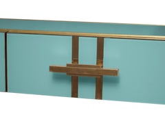 Magnificent Turquois Murano Glass Console Table for Living Room Available