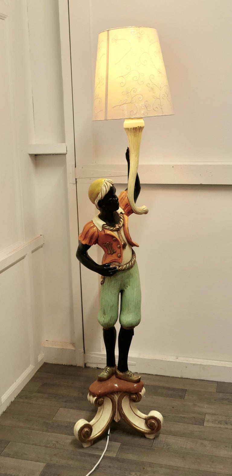 Magnificent Figural Floor Lamp Candelabra For Sale at 1stDibs